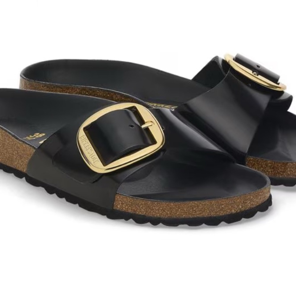 Birkenstock Madrid Big Buckle High Shine Black Patent 37 EU size Regular/Wide